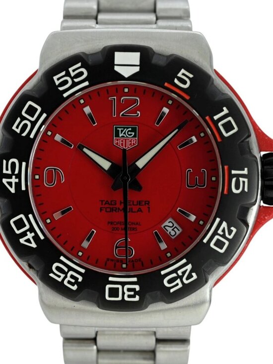 Tag Heuer 41mm Men\'s Formula 1 Swiss Made Red Dial SS Swiss Watch! Ref: WAC1113! main image 7